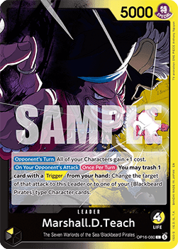 (080) One Piece TCG OP16: The Time of Battle Single: Marshall.D.Teach (OP16-080) (V.1) Leader