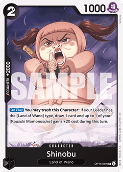 (087) One Piece TCG OP16: The Time of Battle Single: Shinobu (OP16-087) Uncommon
