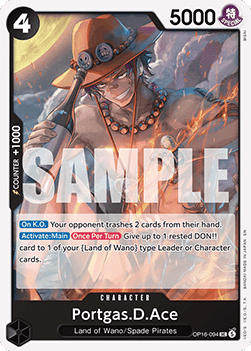 (094) One Piece TCG OP16: The Time of Battle Single: Portgas.D.Ace (OP16-094) Uncommon