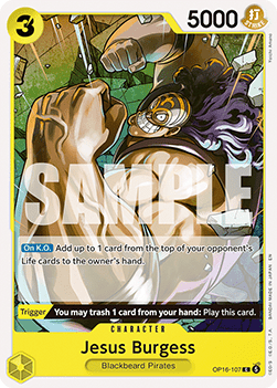 (107) One Piece TCG OP16: The Time of Battle Single: Jesus Burgess (OP16-107) Common