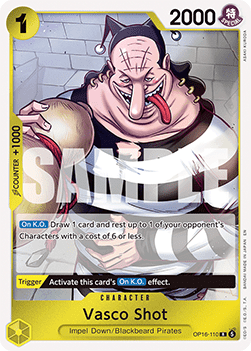 (110) One Piece TCG OP16: The Time of Battle Single: Vasco Shot (OP16-110) Rare