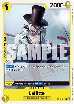 (114) One Piece TCG OP16: The Time of Battle Single: Laffitte (OP16-114) Common