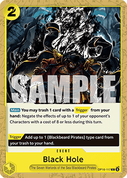 (117) One Piece TCG OP16: The Time of Battle Single: Black Hole (OP16-117) Common