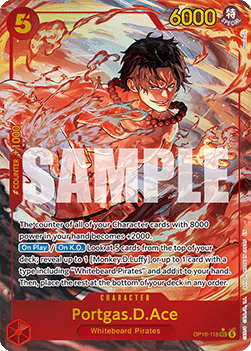 (118) One Piece TCG OP16: The Time of Battle Single: Portgas.D.Ace (OP16-118) (V.2) Alternate Art