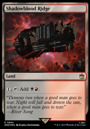 (894) Magic The Gathering Universes Beyond: Doctor Who: Extras Single: Shadowblood Ridge (V.2) Rare