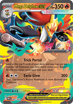 (008/084) Pokemon TCG Pitch Black Single: Mega Delphox ex Double Rare