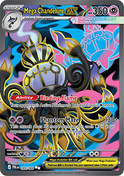 (099/084) Pokemon TCG Pitch Black Single: Mega Chandelure ex Ultra Rare