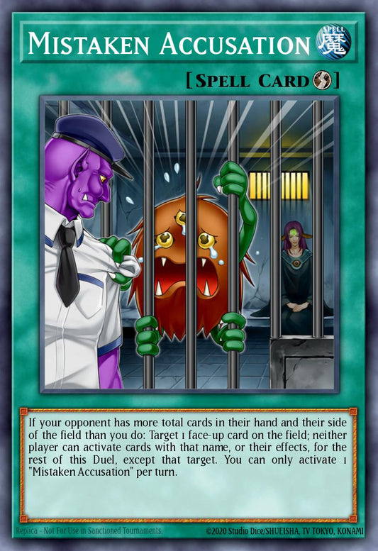 (081) YuGiOh TCG MAGO: Maximum Gold Single: Mistaken Accusation  Rare