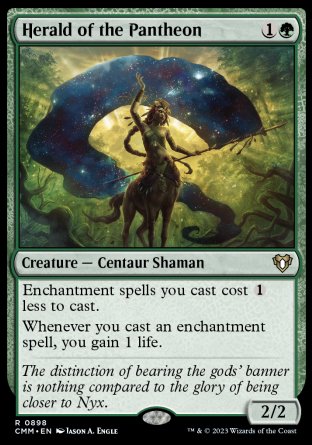 (898) Magic The Gathering Commander Masters: Extras Single: Herald of the Pantheon Rare