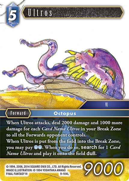 (104) Final Fantasy TCG Opus IX: Lords & Chaos Single: Ultros (9-104) Holo Legend