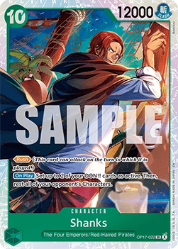 (022) One Piece TCG OP17: The World’s Strongest Warriors Single: Shanks (OP17-022) (V.1) Super Rare
