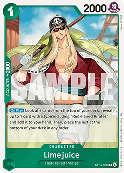 (032) One Piece TCG OP17: The World’s Strongest Warriors Single: Limejuice (OP17-032) Rare