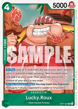 (033) One Piece TCG OP17: The World’s Strongest Warriors Single: Lucky.Roux (OP17-033) Rare