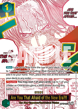 (037) One Piece TCG OP17: The World’s Strongest Warriors Single: Are You That Afraid of the New Era?!! (OP17-037) (V.2) Special Rare