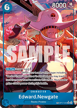 (040) One Piece TCG OP17: The World’s Strongest Warriors Single: Edward.Newgate (OP17-040) (V.2) Treasure Rare