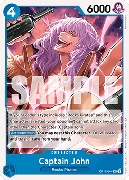 (044) One Piece TCG OP17: The World’s Strongest Warriors Single: Captain John (OP17-044) Uncommon