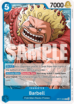 (053) One Piece TCG OP17: The World’s Strongest Warriors Single: Barbell (OP17-053) Common
