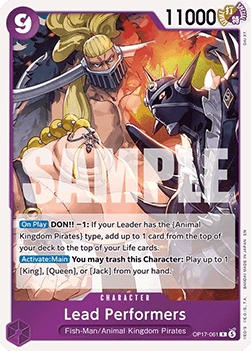 (061) One Piece TCG OP17: The World’s Strongest Warriors Single: Lead Performers (OP17-061) (V.1) Rare