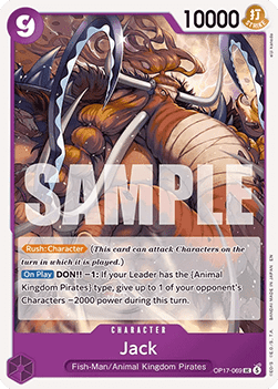 (069) One Piece TCG OP17: The World’s Strongest Warriors Single: Jack (OP17-069) Uncommon