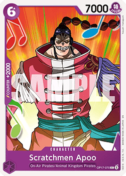 (070) One Piece TCG OP17: The World’s Strongest Warriors Single: Scratchmen Apoo (OP17-070) (V.1) Common