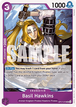 (073) One Piece TCG OP17: The World’s Strongest Warriors Single: Basil Hawkins (OP17-073) Uncommon