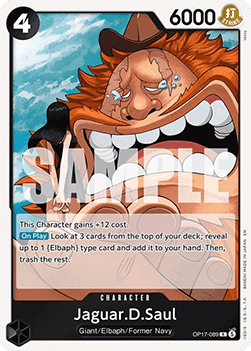 (089) One Piece TCG OP17: The World’s Strongest Warriors Single: Jaguar.D.Saul (OP17-089) Rare