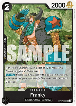 (090) One Piece TCG OP17: The World’s Strongest Warriors Single: Franky (OP17-090) Common