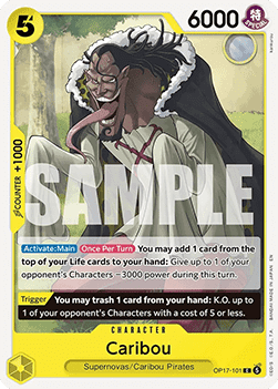 (101) One Piece TCG OP17: The World’s Strongest Warriors Single: Caribou (OP17-101) Common