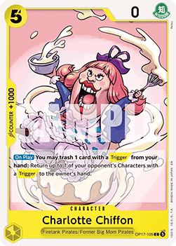 (105) One Piece TCG OP17: The World’s Strongest Warriors Single: Charlotte Chiffon (OP17-105) Common