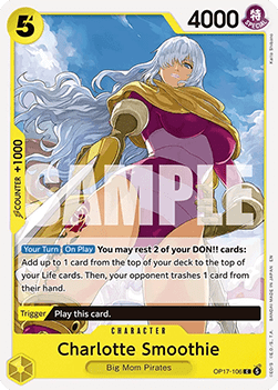 (106) One Piece TCG OP17: The World’s Strongest Warriors Single: Charlotte Smoothie (OP17-106) Common