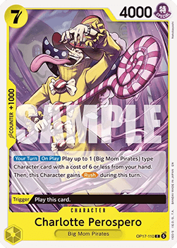 (110) One Piece TCG OP17: The World’s Strongest Warriors Single: Charlotte Perospero (OP17-110) Common