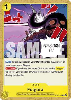 (116) One Piece TCG OP17: The World’s Strongest Warriors Single: Fulgora (OP17-116) Uncommon