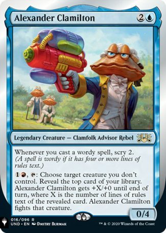 (016) Magic The Gathering The List Single: Alexander Clamilton Rare