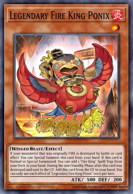 (048) YuGiOh TCG MP25: 2025 Mega-Pack Tin Single: Legendary Fire King Ponix  Starlight Rare