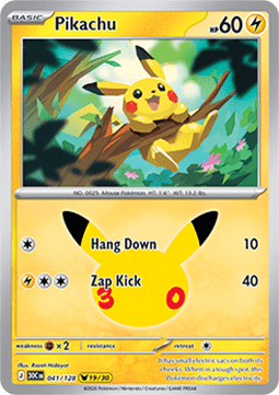 (041) Pokemon TCG 30th Celebration Single: Pikachu Pikachu Rare