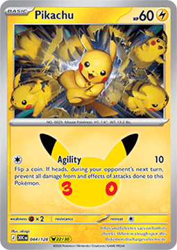 (044) Pokemon TCG 30th Celebration Single: Pikachu Pikachu Rare