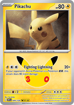 (049) Pokemon TCG 30th Celebration Single: Pikachu Pikachu Rare