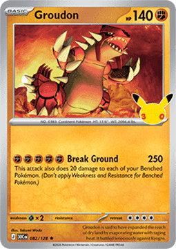 (082) Pokemon TCG 30th Celebration Single: Groudon Rare