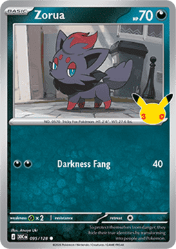(095) Pokemon TCG 30th Celebration Single: Zorua Common