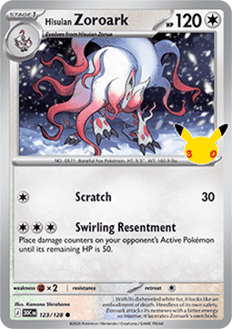 (123) Pokemon TCG 30th Celebration Single: Hisuian Zoroark Common