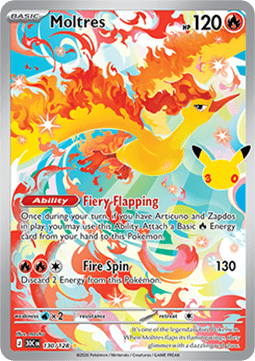 (130) Pokemon TCG 30th Celebration Single: Moltres Illustration Rare