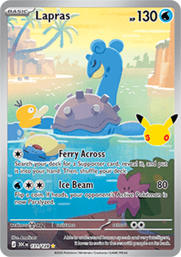 (131) Pokemon TCG 30th Celebration Single: Lapras Illustration Rare