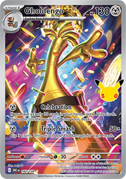 (142) Pokemon TCG 30th Celebration Single: Gholdengo Illustration Rare