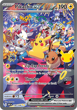 (150) Pokemon TCG 30th Celebration Single: Pikachu ex Special Illustration Rare