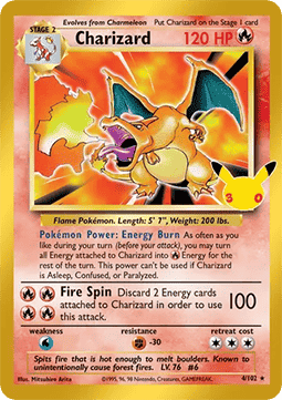 (BS 4) Pokemon TCG 30th Celebration Single: Charizard Holo Rare