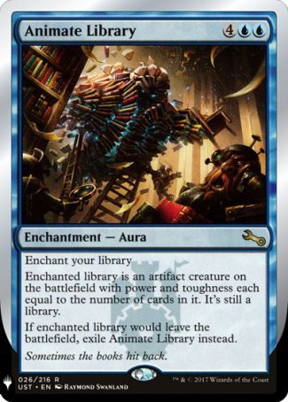 (026) Magic The Gathering The List Single: Animate Library Rare