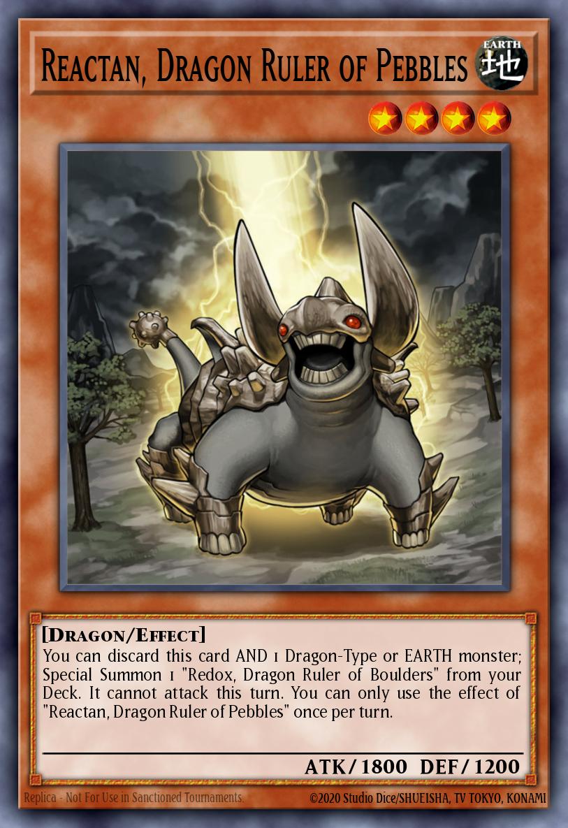 (121) YuGiOh TCG BLMM: Battles of Legend: Monster Mayhem Single: Reactan, Dragon Ruler of Pebbles Secret Rare
