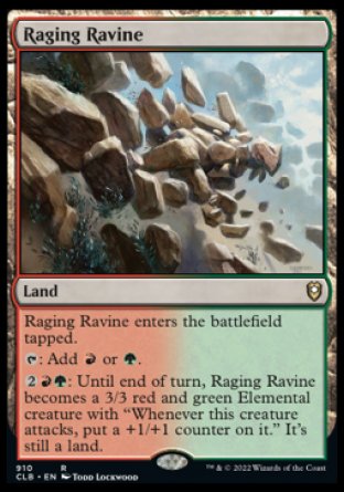 (910) Magic The Gathering Commander Legends: Battle for Baldur's Gate: Extras Single: Raging Ravine Rare