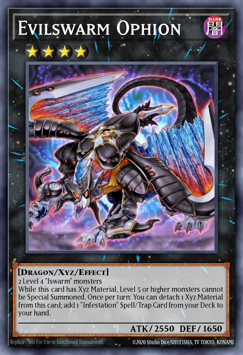 (179) YuGiOh TCG RA04: Quarter Century Stampede Single: Evilswarm Ophion (V.1 - Platinum Secret Rare) Platinum Secret Rare
