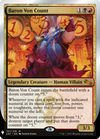 (127) Magic The Gathering The List Single: Baron Von Count Mythic
